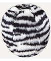 Fluff and Tuff Plush Toy Balls for Dogs, Medium 5.5-Inch (Zebra Ball)