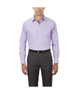Van Heusen Mens Size Tall Fit Dress Shirts Poplin, Lavender, 19 Neck 35-36 Sleeve
