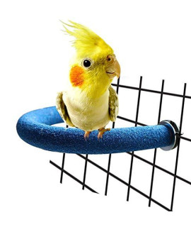 Rypet Parrot Perch Rough-Surfaced - Quartz Sands Bird Cage Perches For Small Parakeets Cockatiels, Conures, Macaws, Parrots, Love Birds, Finches Cages Toy, U Shape