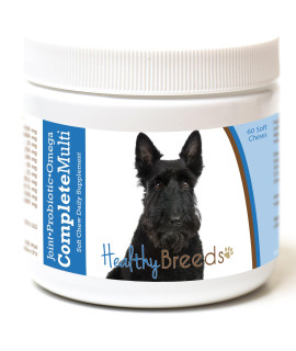 Healthy Breeds Scottish Terrier All in One Multivitamin - complete with Probiotics, glucosamine, chondroitin Omegas - 60 Soft chewy Treats