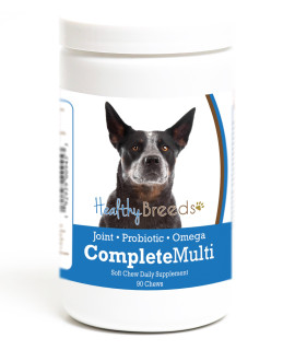 Healthy Breeds Australian cattle Dog All in One Multivitamin - complete with Probiotics, glucosamine, chondroitin Omegas - 90 Soft chewy Treats