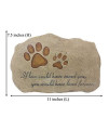 KEXMY Pet Memorial Stone Grave Marker for Dog or Cat, Pet Dog Garden Stone for Outdoor Backyard Patio or Lawn,Syampathy Pet Dog Loss Gifts (Paw Print Stone)
