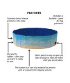 Midlee Dog Pool - Foldable & Portable Outdoor Bathing Tub (47" Diameter)