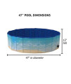 Midlee Dog Pool - Foldable & Portable Outdoor Bathing Tub (47" Diameter)