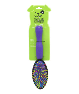 Wags & Wiggles Two-Sided Bristle and Squiggly Pin Brush | Dog Brush for Dogs With Short Hair | Best Grooming Supplies for All Dogs, 2-in-1 Dog Grooming Brush