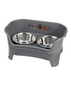 Neater Feeder Express (Medium to Large Dog, Gunmetal) - with Stainless Steel, Drip Proof, No Tip and Non Slip Dog Bowls and Mess Proof Pet Feeder