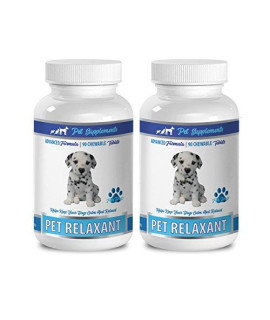 PET SUPPLEMENTS Dog Anxiety Relief - Relaxant for Dogs - Anxiety and Stress Relief - Behavior Support - chewy Treats - l-tryptophan for Dog - 2 Bottle (180 chews)