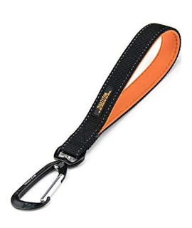 Mighty Paw Training Tab, 10 Short Dog Leash, Padded Handle, Strong Traffic Pet Lead with Carabiner Clip, Perfect for Large or Medium Dogs (Black)