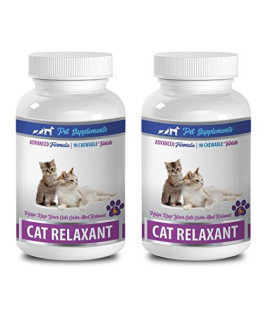 PET SUPPLEMENTS calming Treats for cats Anxiety - cAT Relaxant - calm and Relaxed Formula - Anxiety Relief - chewy Treats - cat Anxiety Relief - 2 Bottle (180 chews)
