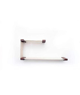 CatastrophiCreations Cat Double Decker Wall Mounted Lounge and Play Furniture Cat Tree Shelves - One Size (English Chestnut/Natural) (197834387ENNAT)