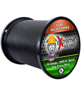 Universally Compatible Underground Fence Wire - 2000 Feet of 16 Gauge Solid Copper Wire for All Models of In-Ground Electric Dog Fence Systems