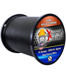 Universally Compatible Underground Fence Wire - 2000 Feet of 14 Gauge Solid Copper Wire for All Models of In-Ground Electric Dog Fence Systems
