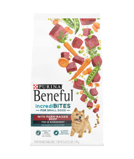 Purina Beneful Incredibites With Farm-Raised Beef, Small Breed Dry Dog Food - (4) 35 Lb Bags