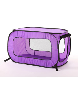 Beatrice Home Fashions Portable, collapsible, Pop Up Travel Pet Kennel, 325 L x 19 W x 18 H, Purple