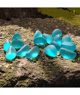 SpringSmart Marbles, Pebbles, Glass Gems, Blue Crystal Rocks for Aquarium Decor, Fish Tank Substrate, Landscaping, Aquascape, Non-Toxic, Safe to Aquatic Pets, 1.5lb