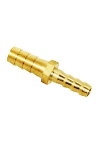 Joywayus Brass Hose Barb Reducer,14 to 38 Barb Reducer Fitting,Reducing Splicer Mender Union Adapter for Air Water Fuel(1PcS)
