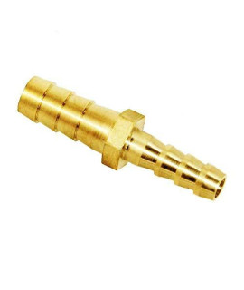 Joywayus Brass Hose Barb Reducer,14 to 38 Barb Reducer Fitting,Reducing Splicer Mender Union Adapter for Air Water Fuel(1PcS)