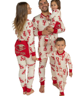 Lazy One Flapjacks, Matching Pajamas for The Dog, Baby Kids, Teens, and Adults (Lobster Trap Door, 8)