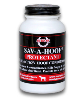 SAV-A-HOOF PROTECTANT by SBS Equine , Dual-Action Hoof Conditioner, Antiseptic Barrier Against Infection, Repels Moisture & Contaminates, 7.5 fl. oz.