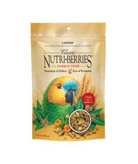 Lafeber classic Nutri-Berries Pet Bird Food Made with Non-gMO and Human-grade Ingredients for Parrots 10 oz