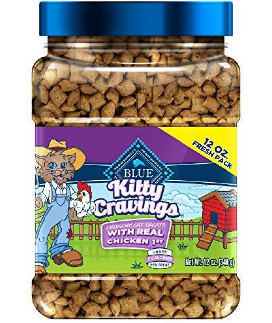 Blue Buffalo Kitty Cravings Crunchy Cat Treats Chicken 12-oz Tub
