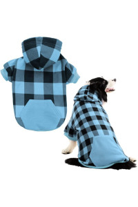 Plaid Dog Hoodie Pet clothes Sweaters with Hat