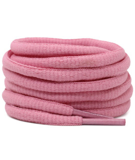 DELELE Oval Athletic Shoelaces Half Round Shoe Laces Light Pink 2 Pair 5512