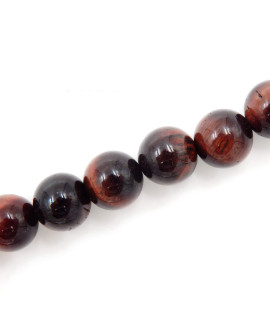 Malahill gemstone Beads for Jewelry Making, Sold per Bag 5 Strands Inside, Red Tiger Eyes Stone 6mm