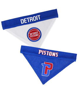 NBA Dog Bandana - Detroit Pistons Reversible Pet Bandana 2 Sided Home & Away Sports Bandana with a PREMIUM Embroidery TEAM Logo, LargeX-Large