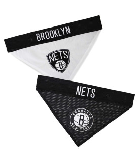 NBA Dog Bandana - Brooklyn Nets Reversible Pet Bandana 2 Sided Home & Away Sports Bandana with a PREMIUM Embroidery TEAM Logo, LargeX-Large