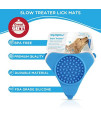Aquapaw Slow Treater Treat-Dispensing Licky Mat  Puzzle Feeder Toy/Licking Pad for Dogs & Other Large Pets, Suctions to Wall or Floor  Relieves Boredom & Anxiety During Grooming, Vet Visits & Storms