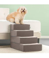 Zinus Easy Pet Stairs / Pet Ramp / Pet Ladder, Large, Sand