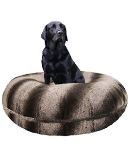 BESSIE AND BARNIE Signature Frosted Glacier Luxury Extra Plush Faux Fur Bagel Pet/Dog Bed (Multiple Sizes)