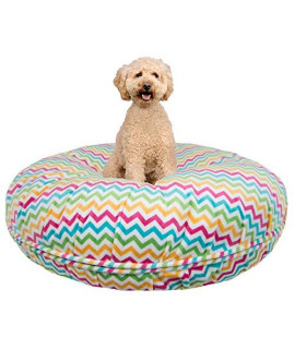 BESSIE AND BARNIE Signature Ocean Wave Luxury Extra Plush Faux Fur Bagel Pet/Dog Bed (Multiple Sizes), M- 36"