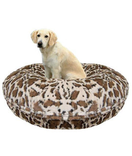 BESSIE AND BARNIE Signature Giraffe Luxury Extra Plush Faux Fur Bagel Pet/Dog Bed (Multiple Sizes)