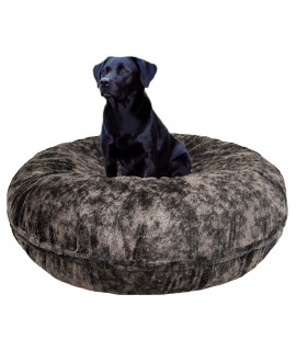 Bessie and Barnie Bagel Dog Bed - Extra Plush Faux Fur Dog Bean Bed - Circle Dog Bed - Waterproof Lining and Removable Washable Cover - Calming Dog Bed - Multiple Sizes & Colors Available