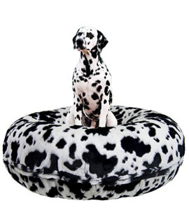 BESSIE AND BARNIE Signature Spotted Pony Luxury Extra Plush Faux Fur Bagel Pet/Dog Bed (Multiple Sizes), L - 42"