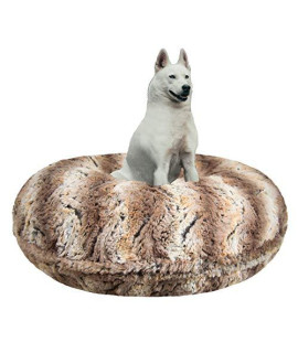 BESSIE AND BARNIE Signature Simba Luxury Extra Plush Faux Fur Bagel Pet/Dog Bed (Multiple Sizes)
