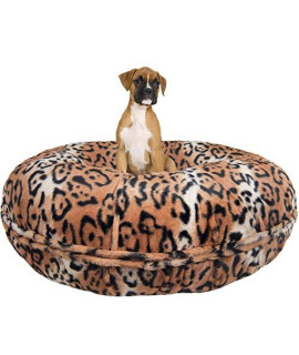 BESSIE AND BARNIE Signature Chepard Luxury Extra Plush Faux Fur Bagel Pet/Dog Bed (Multiple Sizes)