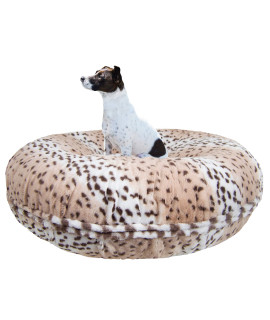 Bessie and Barnie Bagel Dog Bed - Extra Plush Dog Bean Bed - Circle Dog Bed - Waterproof Lining and Removable Washable Cover - Calming Dog Bed - Multiple Sizes & Colors Available