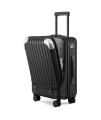 Level8 Grace Carry On Luggage, 20A Hardside Suitcase, Abspc Harshell Spinner Luggage With Tsa Lock, Spinner Wheels - Black, 20-Inch Carry-On