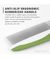 Dog Comb for Removes Tangles and Knots - Undercoat Rake for Dogs & Cats - Grooming Tool with Stainless Steel Teeth and Ergonomic Grip Handle - Pet Hair Comb for Home Grooming Kit - Ebook Guide