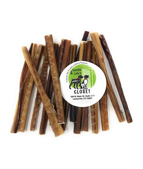 Sancho Lolas 6-Inch Thin 6Oz (10-14 Count) Odor-Free Bully Sticks For Dogs Made In Usasourced In Usahuman-Gradechef-Preparedrawhide-Free Beef Pizzle Dog Chews