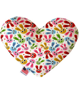 Mirage Pet Products Funny Bunnies 6 inch Heart Dog Toy