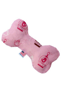Mirage Pet Products Pink Whimsy Bird cages 10 inch Bone Dog Toy