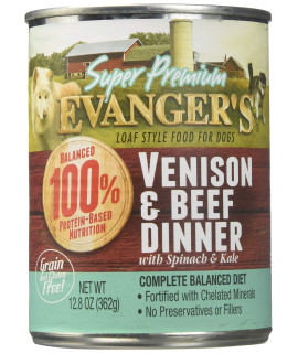 Evangers 20104 Super Premium Limited Ingredient VenisonBeef Dinner for Dogs 13 Oz