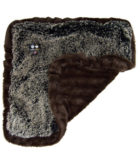 BESSIE AND BARNIE godiva Brown Frosted Willow Luxury Shag Ultra Plush Faux Fur Pet Dog cat Puppy Super Soft Reversible Blanket (Multiple Sizes) MD - 36 x 28