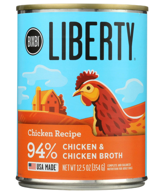 BIXBI PET Dog Food Wet Liberty chicken Recipe 12.5 Ounce