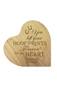 LifeSong Milestones Personalized Wood Maple Dog Cat Horse Pet Memorial Heart Block Quotes Custom Engraved Sympathy Gift Ideas for Loss of pet Memorial 5