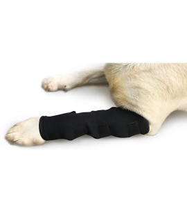 Vanvene Extra Supportive Dog Canine Rear Front Leg Hock Joint Wrap Protects Wounds Compression Brace Sleeve With Straps For Heals And Prevents Injuries And Sprains Helps Arthritis(Large)